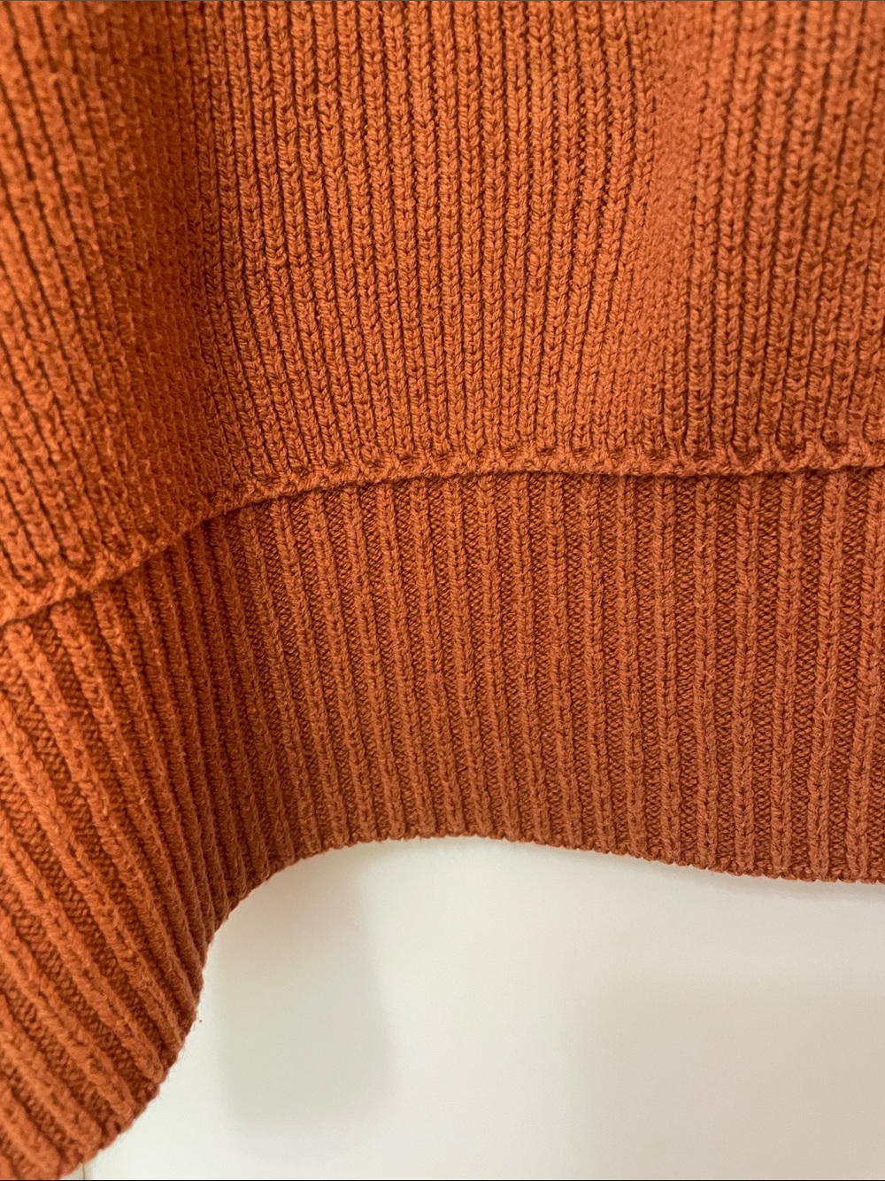 Free People Ribbed Cropped Sweater in Rust - Picture 7 of 8